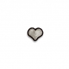 Broche brodée Coeur argent