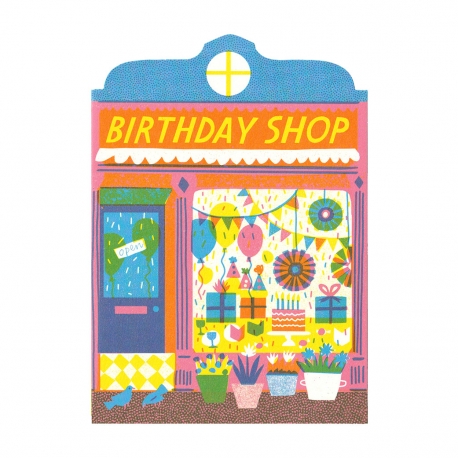 Carte découpée / Birthday shop