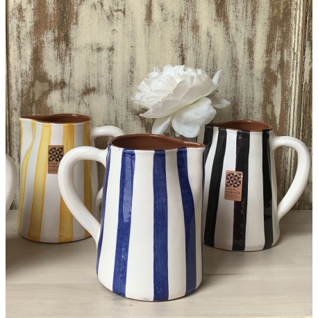 Pichet rayé Casa Cubista / 1 litre bleu