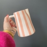 Pichet rayé terracotta - Casa Cubista / 1 litre
