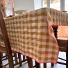 Nappe vichy brodée Moutarde