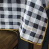 Nappe vichy brodée Réglisse