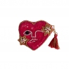Porte-monnaie brodé / Coeur