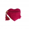 Porte-monnaie brodé / Coeur