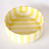 Bol en céramique rayée / jaune