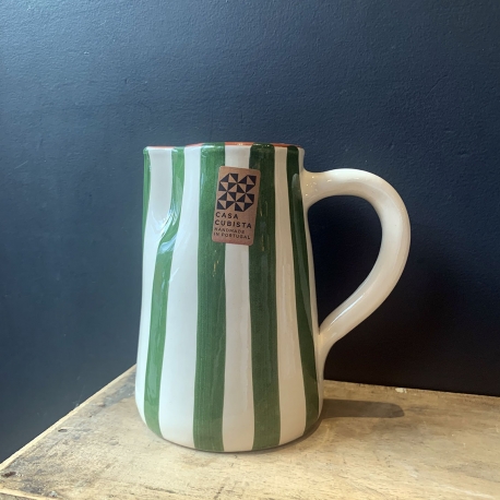 Pichet rayé terracotta - Casa Cubista / 1 litre