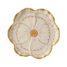 Assiette Fleur en céramique Rice / bord jaune