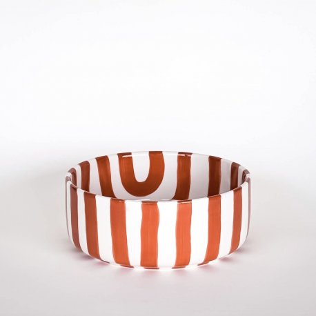 Bol en céramique rayée / Terracotta