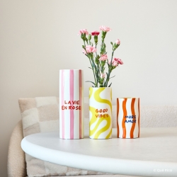 Vase La vie en rose / Qué Rico