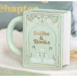 Mug coffee and books