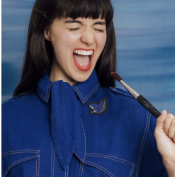 Broche Piou Piou bleu