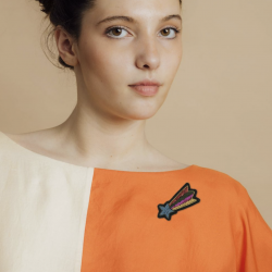 Broche Etoile filante multicolore