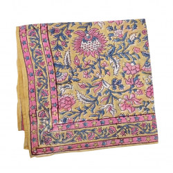 Foulard indien en blockprint / Sunny days