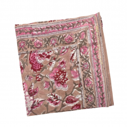 Foulard indien en blockprint / Peony