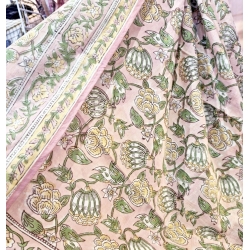Foulard indien en blockprint / Dahlia