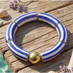 Bracelet Palermo rayé / Bleu