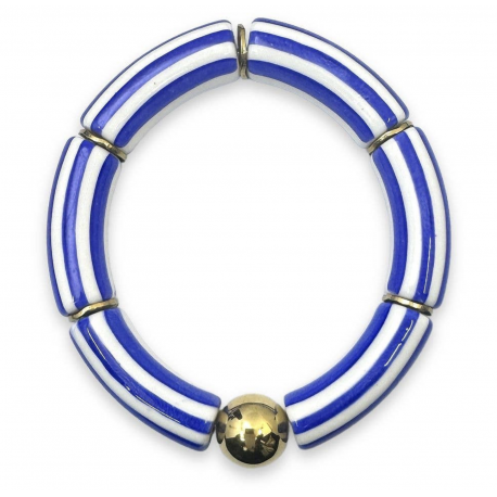 Bracelet Palermo rayé / Bleu