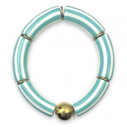 Bracelet Palermo rayé / Mint