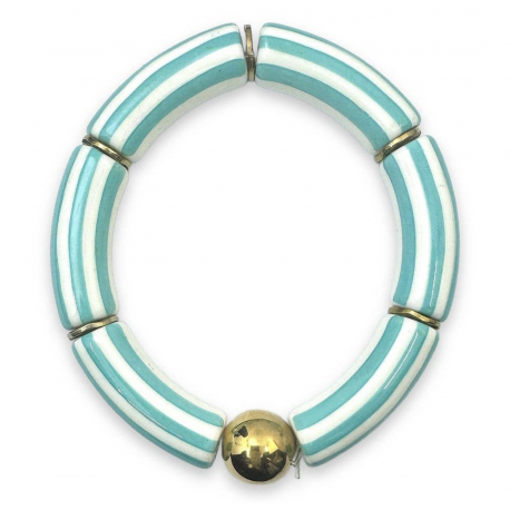 Bracelet Palermo rayé / Mint