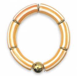 Bracelet Palermo rayé / Orange