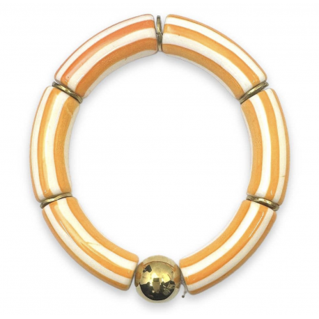 Bracelet Palermo rayé / Orange
