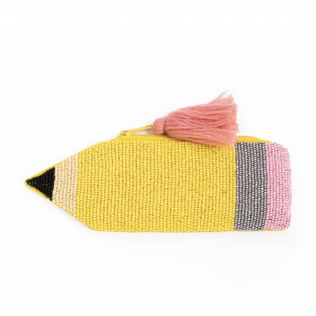 Pochette perlée / Crayon
