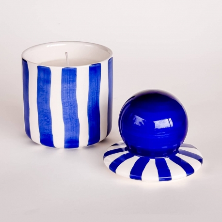Bougie en céramique / bleue