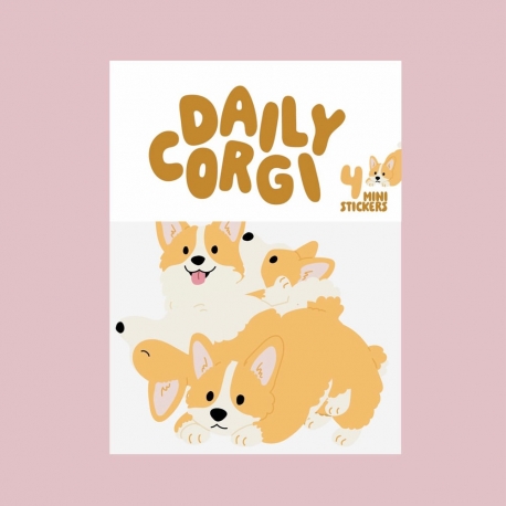 Stickers Daily Corgi / Pikalem Studio