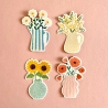 Stickers Daily Corgi / Flower bouquet