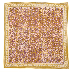 Grand foulard indien / Léopard absynthe