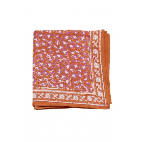Grand foulard indien / Léopard absynthe