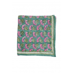Grand foulard indien / Namasté vert