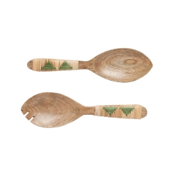 Set de couverts Folk vert