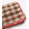 Nappe vichy brodée Argile
