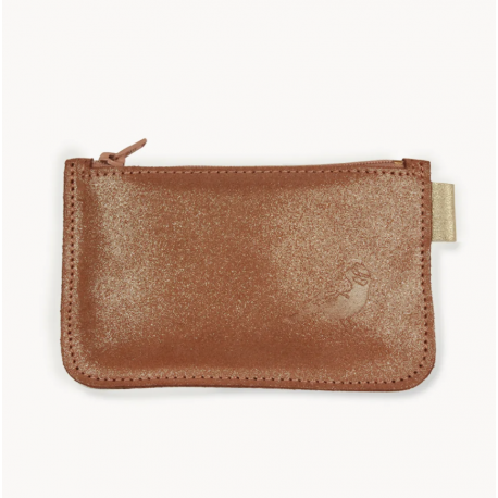 Porte-monnaie Pailleté Caramel