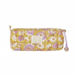 Trousse en blockprint / London olive