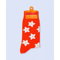 Chaussettes Cuikui / White flowers