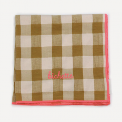 Serviette de table brodée / Bichette