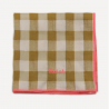 Serviette de table brodée / Trésor moutarde