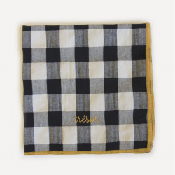 Serviette de table brodée / Trésor réglisse