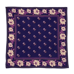 Petit foulard indien / Violine indigo