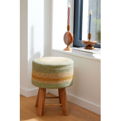 Tabouret tissé / Vert écru