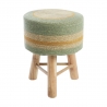 Tabouret tissé / Vert écru