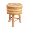 Tabouret tissé / Rose