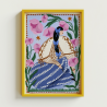 Affiche Dame folklorique au jardin / Carole Hillman