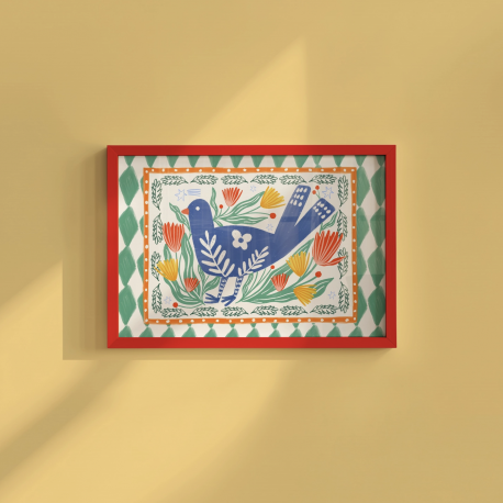 Affiche Oiseau bleu / Carole Hillman