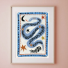 Affiche Serpent bleu / Carole Hillman