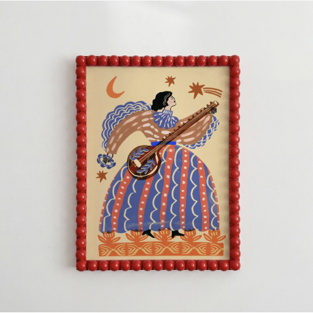 Affiche Dame et sitar / Carole Hillman