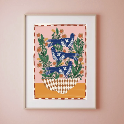 Affiche Trois oiseaux / Carole Hillman