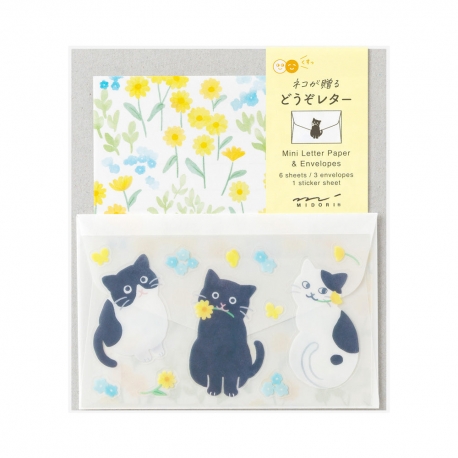 Set mini papier à lettres / Cats